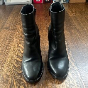 Vince black leather boots, 8 1/2